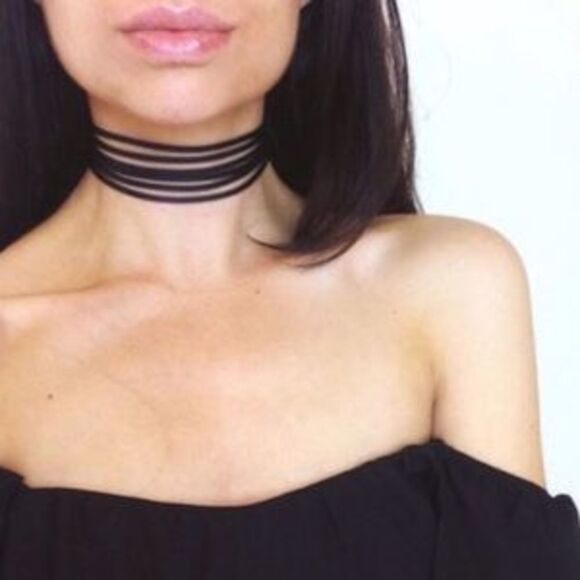 NWT Boho Suede Multilayer Adjustable Choker Sexy Necklace - Picture 1 of 4